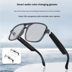 Photo Control Color-Changing Smart Glasses Wireless Bluetooth Audio Eyewear with Voice Assistant