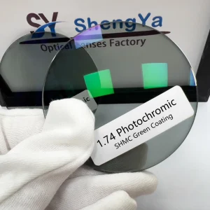 Photochromic 1.74 SHMC Single Vision Photogrey Eyeglasses Lenses Factory Manufacturer Optical Lenses