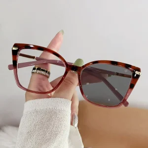 Photochromic Anti Blue Light Optical Glasses Cat Eye Optical Frames for Women Newest Photochromic Prescription Spectacle