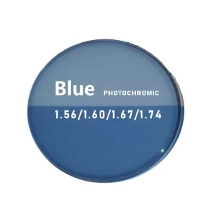 Photochromic Blue Light Block Aspheric Single Vision Resin Two-piece Plano Eyeglasses Lenses 1.61