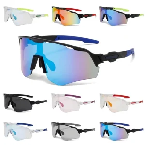 Photochromic Polarized Sunglasses UV400 Cycling Fishing Driving Outdoor Sports PC Frame Semi-Rimless Eyewear OEM Supplier