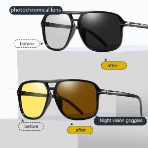Photochromic Polarized Sunglasses for Driving and Cycling, Day and Night