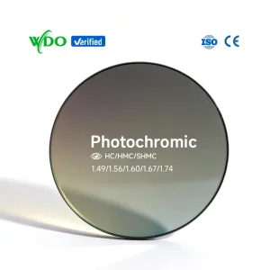 Photochromic Sunglasses Lenses 1.56 Index Two-piece 72/65mm Diameter HMC+ Photochromic Finished Optical Gray