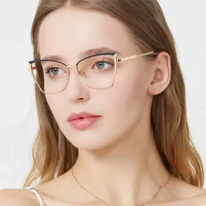 Photochromic Ultra Light Retro Style Cat Eye Anti Blue Light Women Eyewear Glasses