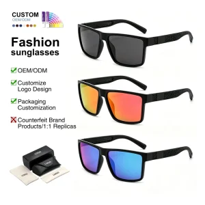 Photochromic Unisex Polarized Square Sunglasses for Outdoor Driving Cycling