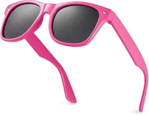 Pink Rectangle Kids Polarized Sunglasses for Boys and Girls