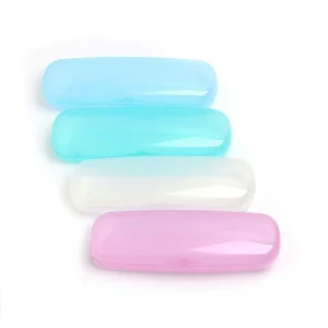 Plastic Colorful Translucent Glasses Cases Lightweight Eyewear Storage Box