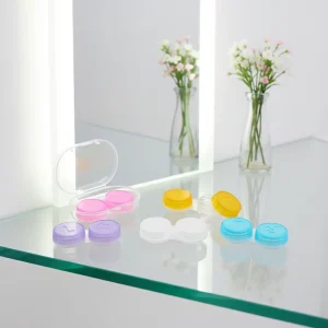 Plastic Contact Lens Case High Quality Colorful Contact Lens Fashion Contact Lenses Cases Box Contact Lens Kit Case