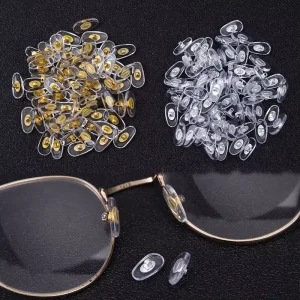 Plastic Glasses Nose Pads Gold Silver Clear Nose Clips