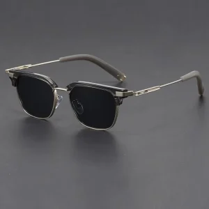 Plastic and Metal Square UV400 Punk Sunglasses for Men