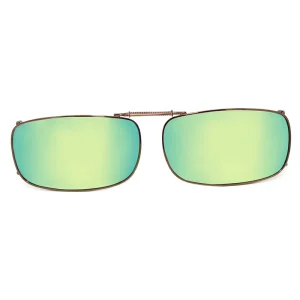 Polarized Clip-On Rimless Rectangle Sunglasses UV400 Lightweight for Men and Women