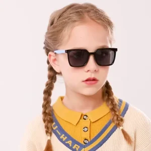 Polarized Fashion Sunglasses silicone Soft Children Round square Shaped Sunglasses High Quality Shades for Kids