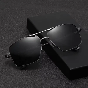 Polarized Fishing Sunglasses Black Metal Frame for Men