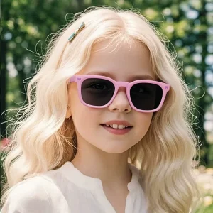 Polarized Kids Sunglasses Square Frame UV400 for Girls and Boys