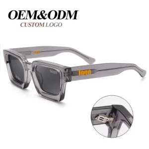 Polarized Men’s UV400 Square Acetate Sunglasses