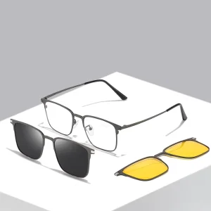Polarized Metal Magnetic Clip-On Eyeglasses