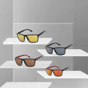 Polarized Rectangle UV400 Lightweight Full-Rim Unisex Sunglasses