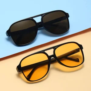 Polarized Retro Oversized Frame Sunglasses