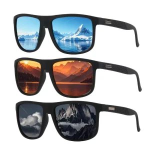 Polarized Sunglasses Driving Sunglasses Men’s Fishing Glasses Square Frame Fashion Sunglasses