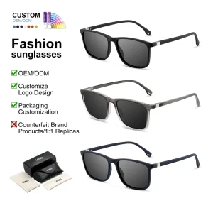 Polarized Sunglasses for Men and Women Square Frame Fashion Polarized Anti UV Sun Glasses Driving Eyewear