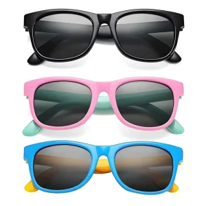 Polarized Sunglasses with Flexible TPEE Rubber Frame for Kids