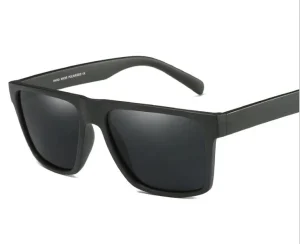 Polarized TAC Lenses Full Rim Square Sport Sunglasses Blue Gray and Brown Frame UV Protection
