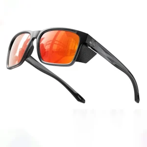 Polarized TR90 Mirror Cycling Sunglasses UV400 Non-Slip Hiking Eyewear with Side Shields