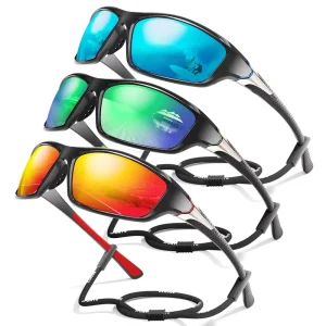 Polarized Wraparound Sports Sunglasses for Men UV400 Cycling Fishing Driving
