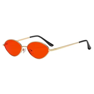 Polygon Square Rimless Sunglasses with Diamond-Cut Snake Metal Decoration Unisex
