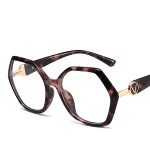 Polygon TR90 Anti-Blue Light Vintage Large-Frame Eyeglasses