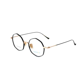 Polygon Unisex Titanium Eyeglasses with Green, Pink, Orange, and Transparent Frames