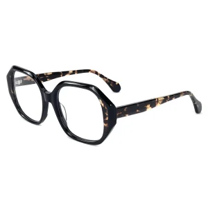 Polygonal Italian Luxury Quality Eyeglass Eyeglasses Frames for Women Big Frame Acetate Eyeglasses