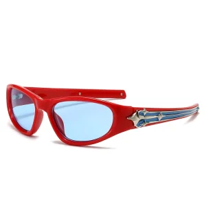 Popular Outdoor Vintage Wrap Around Sports Stars Shades Futuristic Sunglasses Men Wrap Punk UV400 Cycling Riding Eyewear