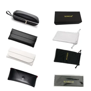 Portable 1Pcs Black Zipper Sunglasses Box Hard Polarized PC Frame Travel Pack Pouch Glasses Case with Card Carton Accessories