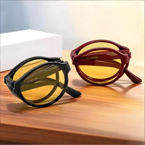 Portable Anti Blue Light Eyewear Night Vision Driving Anti High Multi Functional Reading Glasses Custom Logo Round Eyeglasses