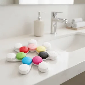 Portable Colorful Contact Lens Case Cosmetic Packaging Box with Custom Logo