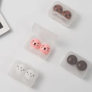 Portable PP Cosmetic Contact Lenses Case Eye Color Care Travel Kit with Contact Lenses Box