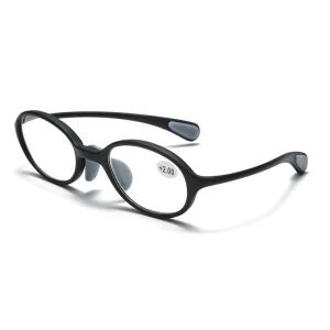 Portable Silicone Anti-Blue Light Reading Glasses for Elderly Men and Women