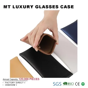 Portable Squeeze-Top Sunglasses Pouch and Glasses Storage Case