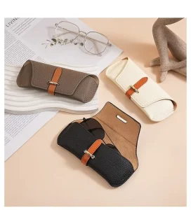 Portable Women’s PU Leather Myopia Sunglasses Protective Case