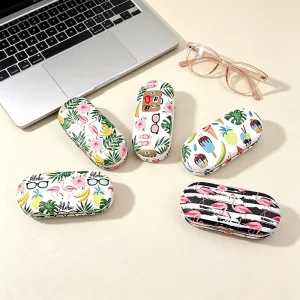 Premium 2 in 1 Dual Layer Eyeglasses Case Custom Logo Portable Contact Lens Box Travel Storage Hard Shell Spectacle Case