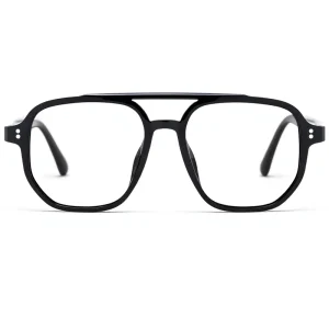 Premium Acetate Optical Eyeglass Frames with Double Bridge Square Design for Men Women Prescription Eyewear OEM ODM