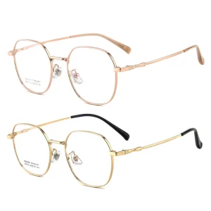 Premium Modern Luxury Solid Square Men’s Memory Titanium Alloy Full Rim Prescription Reading Glasses Ultralight Durable