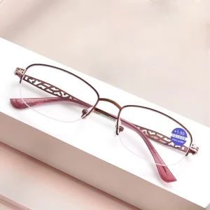 Presbyopia Reading Glasses for Women Blue Light Eyeglasses Diopter +1.0 +1.5 +2.0 +2.5 +3.5 +4.0 Red Frame