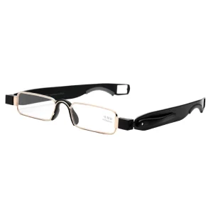 Presbyopic Reading Glasses TR90 Resin 360-Degree Rotation Folding Lightweight With Leather Pouch