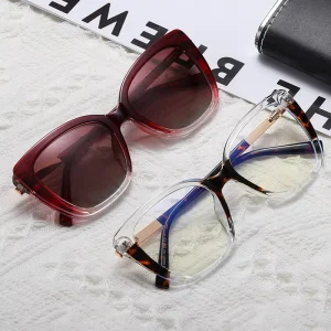 Prescription Eyeglasses for Women with Polarized Clip-On Glasses
