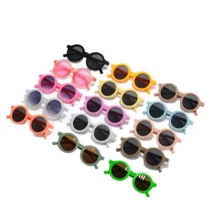 Price Kids Baby Girl Round Eyewear Multi Color Promotion Gift UV400 Optical Acrylic Sun Glasses Children