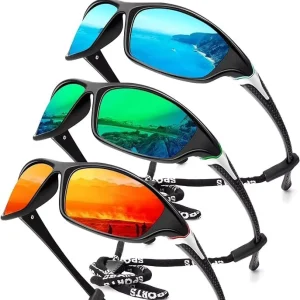 Price Polarized PC Frame Semi Rimless Sports Sunglasses for Men UV Protection Adjustable Strap Hiking Cycling OEM Custom