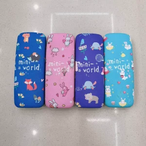 Printed Children’s Eyewear Case with Fox, Bunny, Squirrel, and Turtle Cartoon Design