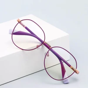 Progressive Oval Metal Blue-Light-Blocking Eyeglasses in Candy Colors